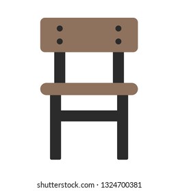Chair flat icon.You can be used chair icon for several purposes like: websites, UI, UX, print templates, presentation templates, promotional materials, web and mobile phone apps