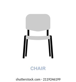 Chair flat icon. Colored element sign from office tools collection. Flat Chair icon sign for web design, infographics and more.