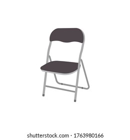 Chair Flat Icon. Folding Chair Vector Illustration. Eps 10.