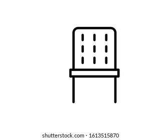 Chair flat icon. Thin line signs for design logo, visit card, etc. Single high-quality outline symbol for web design or mobile app. Chair outline pictogram.