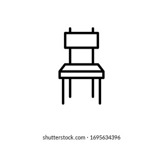 Chair flat icon. Thin line signs for design logo, visit card, etc. Single high-quality outline symbol for web design or mobile app. Chair outline pictogram.