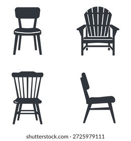 Silla de estilo plano icono conjunto Ilustración vectorial.You puede utilizar para el Web para la impresión.