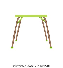 chair folding table cartoon. foldable front, furniture equipment chair folding table sign. isolated symbol vector illustration