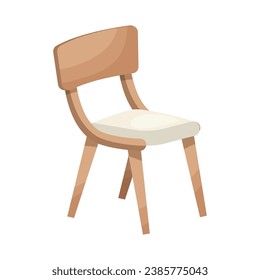 Chair Furniture. Interior item for a cozy isolated interior. Designer trendy furniture. Vector illustration of living room furniture in mid century modern style.