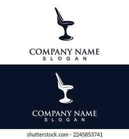 Chair furniture logo image creative design modern vector template