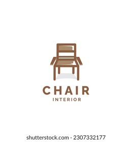 chair furniture minimalsit logo vector icon illustration for industry