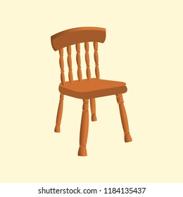 A chair, furniture. A realistic chair. Vector illustration. EPS 10.