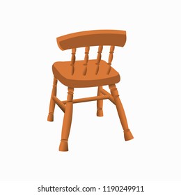 A chair, furniture. A realistic chair. Vector illustration. EPS 10.