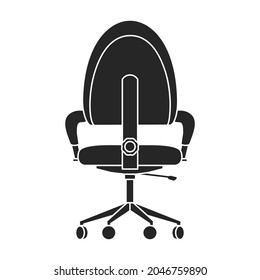 Chair of furniture vector icon.Black vector icon isolated on white background chair of furniture .