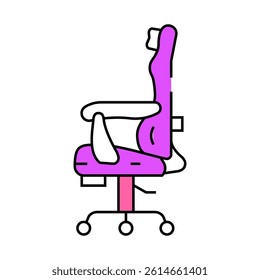 chair gaming pc line icon vector. chair gaming pc sign. isolated symbol illustration