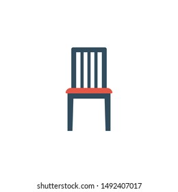 chair glyph flat vector icon