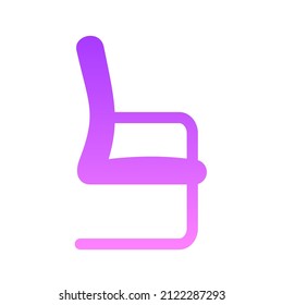 Chair Glyph Gradient icon Design