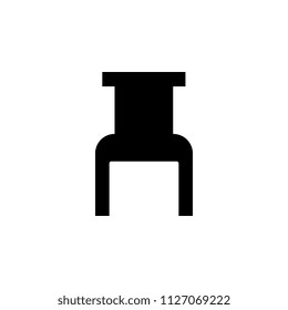 chair glyph icon. Element of furniture icon for mobile concept and web apps. This chair glyph icon can be used for web and mobile. Premium icon on white background