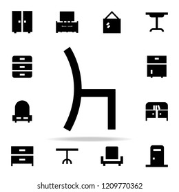 chair glyph icon. Furniture icons universal set for web and mobile