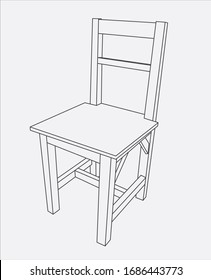 chair hand drawing in vector eps 10