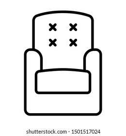 chair home furniture interior design icon vector