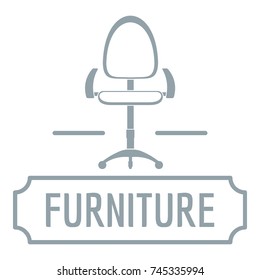 Chair home logo. Simple illustration of chair home vector logo for web