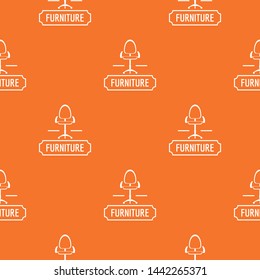 Chair home pattern vector orange for any web design best