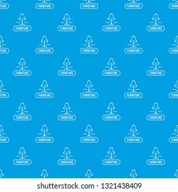 Chair home pattern vector seamless blue repeat for any use