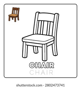 Chair House Items Coloring