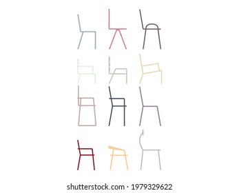 chair, chair icon, icon, bench, stool, seat, vector, design, illustration, illustrator 