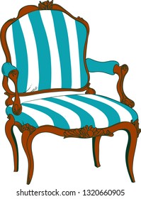 chair icon. Color vector illustration on white background