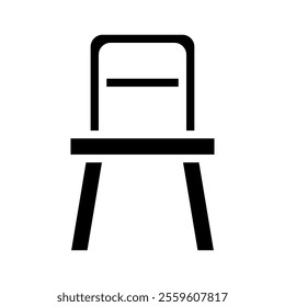 Chair icon. Concept of furniture, seating, and comfort.