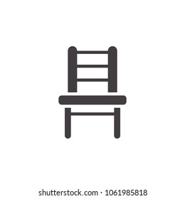chair icon design with glyph style. furniture collection series. vector illustration.