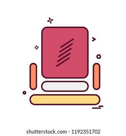 Chair icon design vector