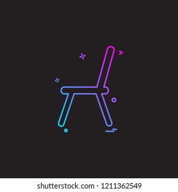 Chair icon design vector 