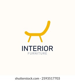 Chair icon design vector. Interior furniture logo design.