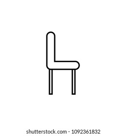 chair icon. Element of simple web icon with name for mobile concept and web apps. Thin line chair icon can be used for web and mobile on white background