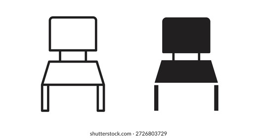 Icono de silla icono plano simple. Versión Liner - Vector de stock.