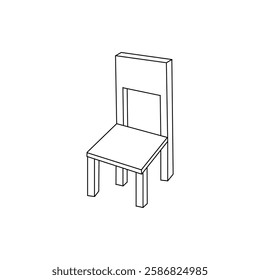 Chair icon flat style isolated. Vector
