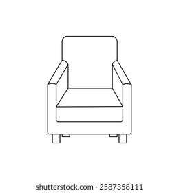 Chair icon flat style isolated. Vector