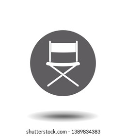 Chair icon flat. Vector illustration symbol pictogram