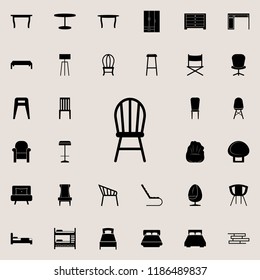 chair icon. Furniture icons universal set for web and mobile