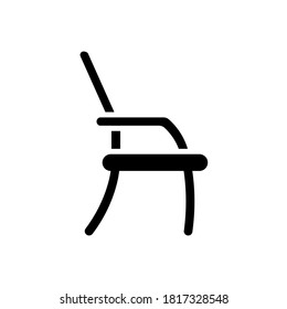 chair icon of glyph style vector illustration design