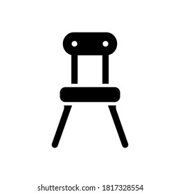 chair icon of glyph style vector illustration design