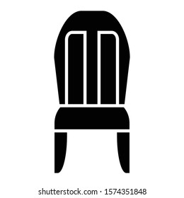 chair icon glyph vector design