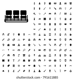 Chair icon illustration isolated vector sign symbol. editable barber icons vector set.