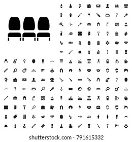 Chair icon illustration isolated vector sign symbol. editable barber icons vector set.