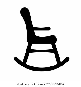 Chair icon illustration template  rocking chair. Stock vector.