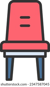 Icono de la silla. Adecuado para aplicaciones móviles.