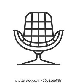 Chair icon isolated flat style vector illustration on white background.