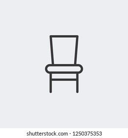 Chair icon isolated on background. Furniture symbol modern, simple, vector, icon for website design, mobile app, ui. Vector Illustration