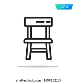 Chair icon isolated on white background.