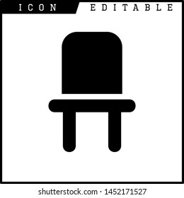 Chair icon isolated sign symbol vector illustration - vector 