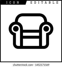 Chair icon isolated sign symbol vector illustration - vector 