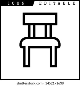 Chair icon isolated sign symbol vector illustration - vector 
